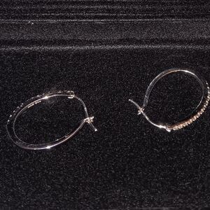 Sterling Silver DIAMOND hoops
